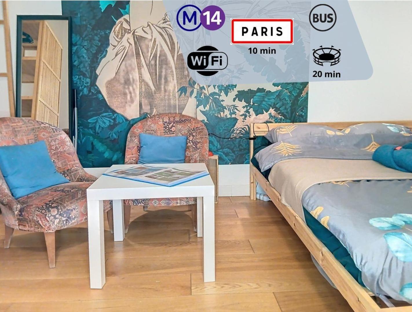 Апартаменти Le Chic Audonien - Cozy Nest Before Gates Of Paris - Access From Cdg & Orly Airports - Wi-Fi - Smart Tv Сент-Уан Екстер'єр фото